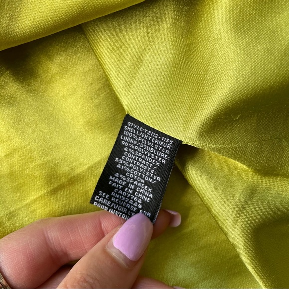 Bedo accordion neon yellow buckle wrap skirt - Picture 5 of 8